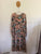 Salty Crush l/s green/tan large flowers dress Sz 20 as new