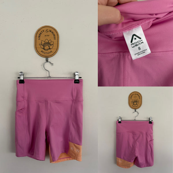 Rock Wear pink shorts Sz 8 or 12-14 girls as new