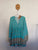 Jaase l/s blue floral mini dress Sz S NWT