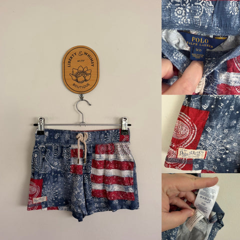 Ralph Lauren flag shorts Sz 7 EEUC