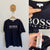 Hugo Boss navy logo T-shirt Sz 14 but best fit 12-14 VGUC