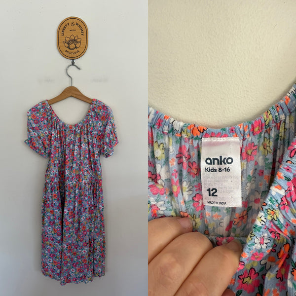 Anko floral dress Sz 12 as new