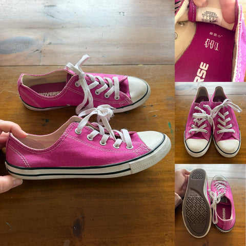 Converse dark pink sneakers Sz 7US, 5UK 38EU EUC