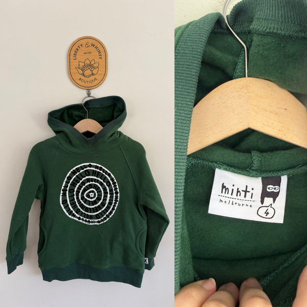 Minti green Hello jumper Sz 4 EEUC