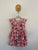 Origami pink floral ruffle dress Sz 6 as new/EUC