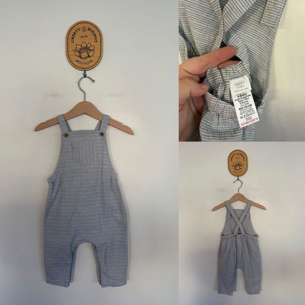 Next grey overalls Sz 6-9m NWOT