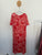 Proud Poppy orange/pink floral dress Sz 18 EUC
