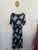 Autograph navy/green floral belted dress Sz 18 as new (washed only)