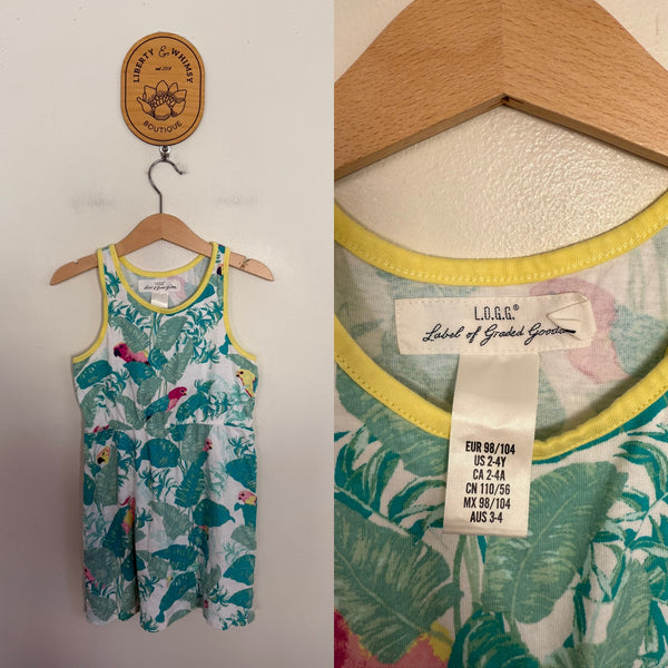 LOGG birds dress Sz 3-4 as new