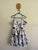 Origami silver roses dress Sz 16 RRP $64.95 NWD - mark on neck