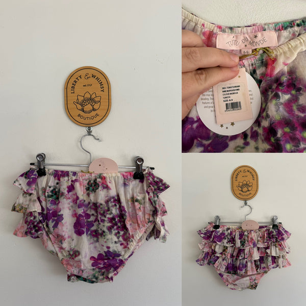 Tutu du Monde magnolia ruffle bloomers Sz 8-9 NWT