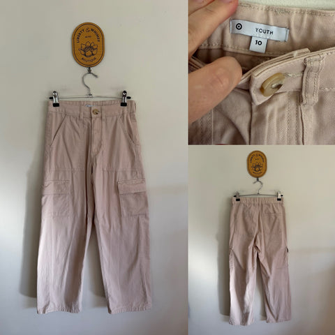 Target fawn cargo pants Sz 10 as new