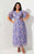 Sara blue floral pleated dress Sz 16 RRP $179.99 NWT