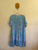 Honey + Stone aqua floral boho dress Sz XXL 18 NWOT