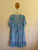 Honey + Stone aqua floral boho dress Sz XXL 18 NWOT