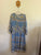 Dream Catcher 3/4 sleeve blue paisley dress Sz 18 as new