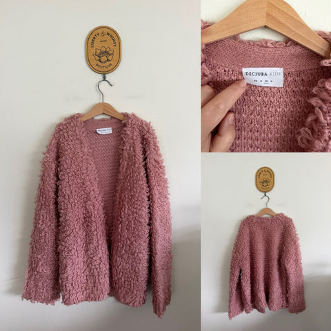 Decjuba Kids pink fluffy jacket Sz M (12) NWOT