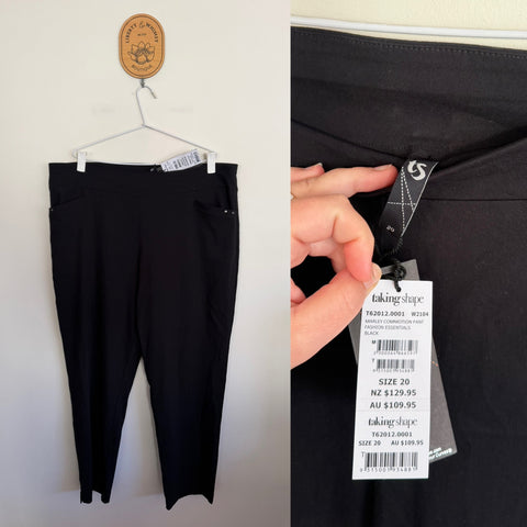 Taking Shape black Marley Commotion pants Sz 20 RRP $109.95 NWT