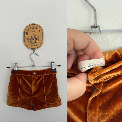 Lacey Lane velvet shorts Sz 3 as new