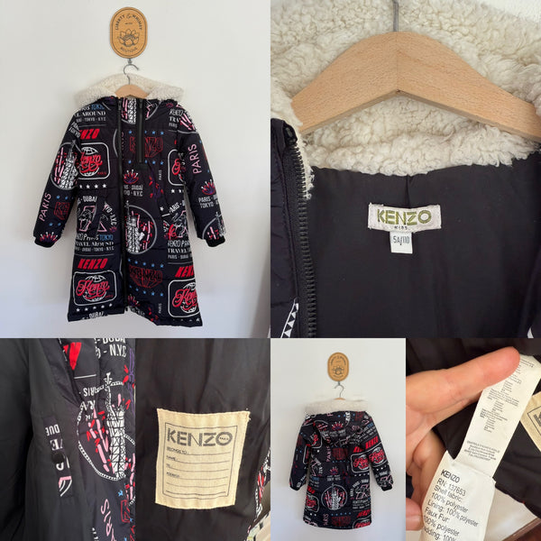 Kenzo Kids longline puffer jacket with hood Sz 5 EUC - hardly worn