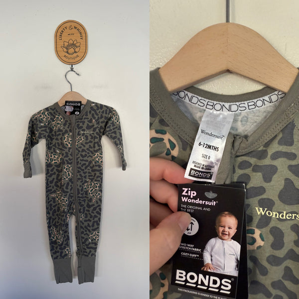 Bonds animal print zippy Sz 0 NWT