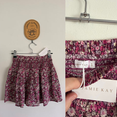 Jamie Kay pink floral skirt Sz 8 NWT