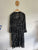 Autograph l/s black & white print sheer dress Sz 18 NWOT