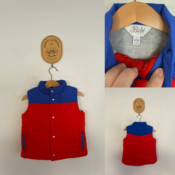 Bebe padded vest Sz 1 as new/EUC