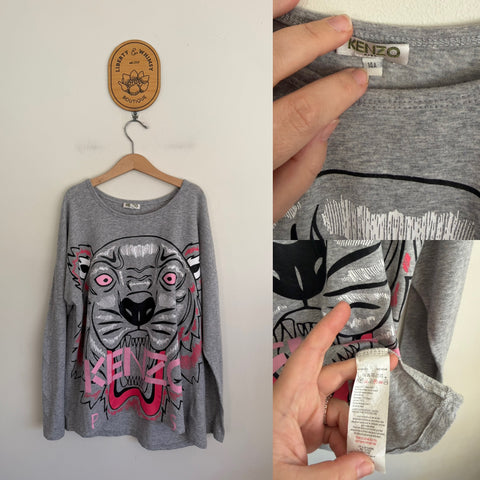 Kenzo Kids l/s tiger tshirt Sz 14 EEUC - worn twice