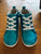 Bobux KP alley-oop peacock metallic shoes Sz 26EU, 8.5UK, 9US BNIB