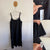 Target black euro linen cami dress Sz 18 RRP $60 NWT