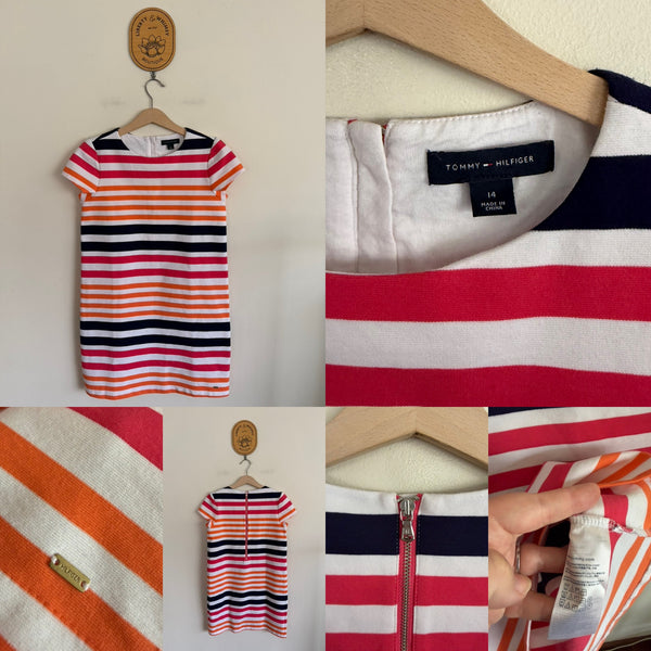 Tommy Hilfiger stripe dress Sz 14 (best fit 12 imo) as new