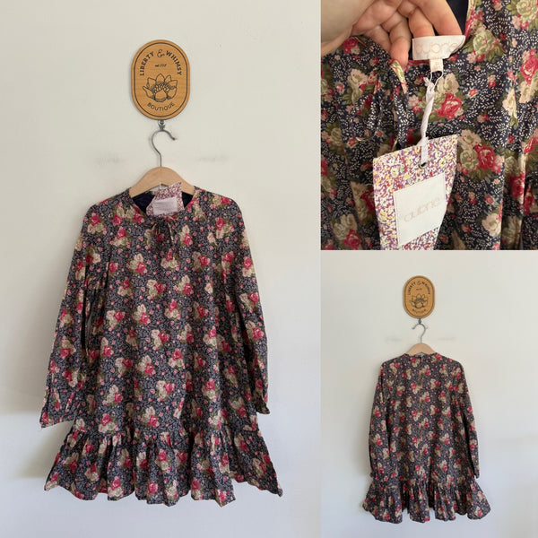 Aubrie l/s floral ruffle dress Sz 5 NWT