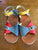 Young Soles multicolour leather sandals Sz 35 as new, worn once