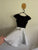 Origami black/silver belted dress Sz 16 as new