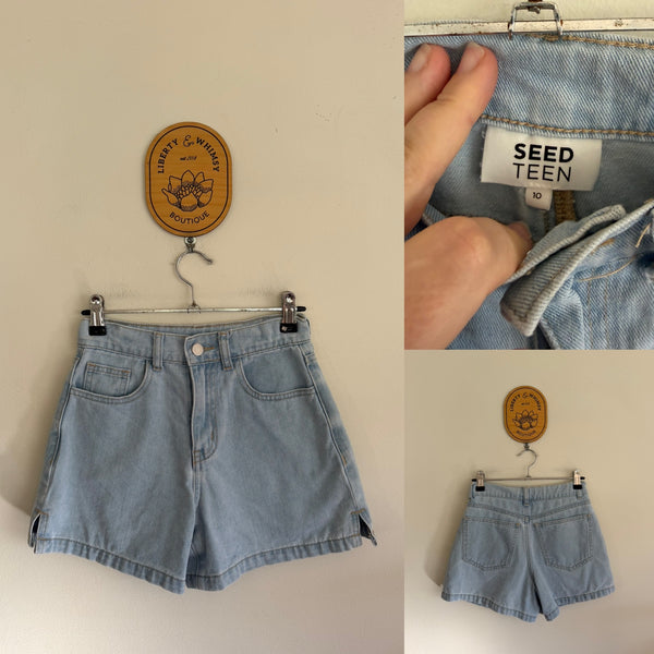 Seed Teen light denim shorts Sz 10 as new