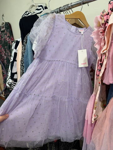 Seed violet tulle dress Sz 7 RRP $59.95 NWT