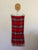 Burberry red tartan wool scarf EEUC