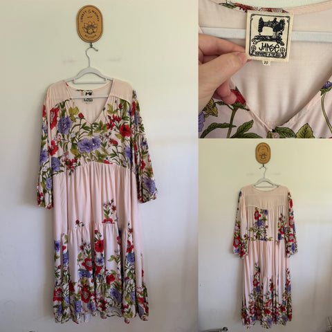Jaase pale pink floral dress Sz 20 NWOT