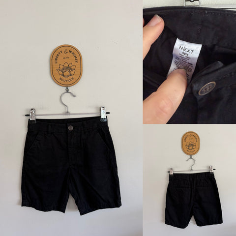 Next black chino shorts Sz 6 EEUC