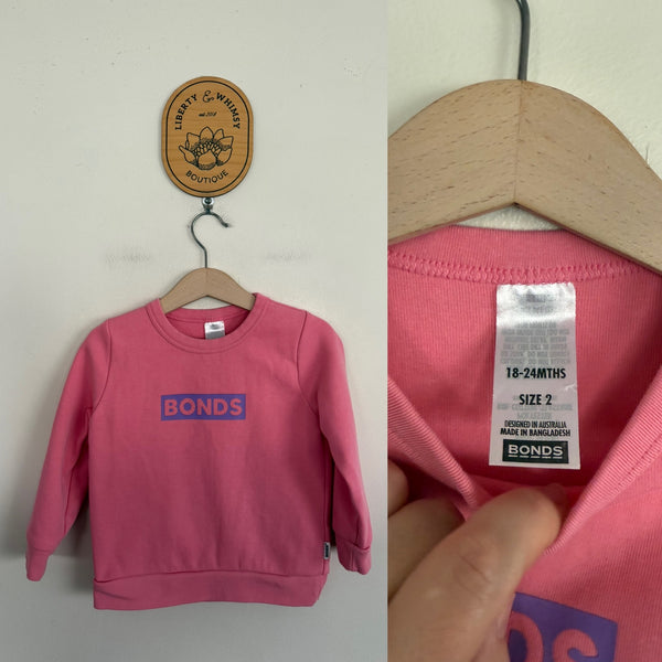 Bonds pink jumper Sz 18-24m as new