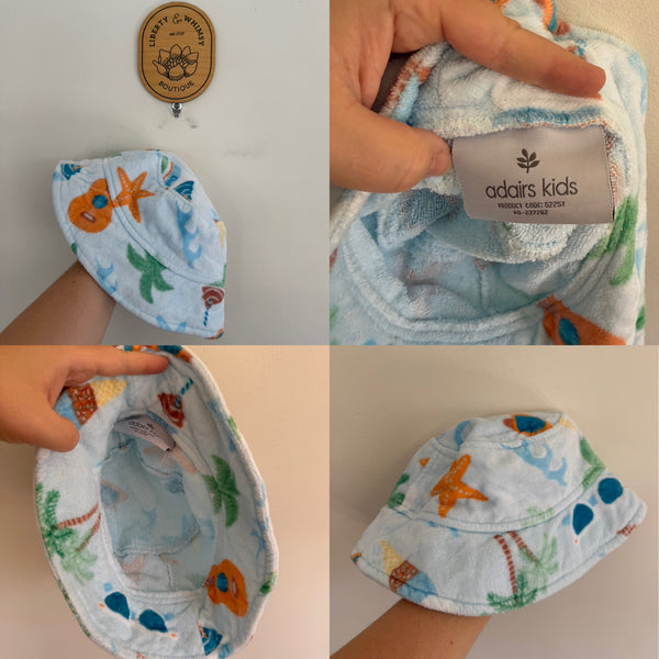 Adairs Kids terry towelling hat Age 2-3 as new