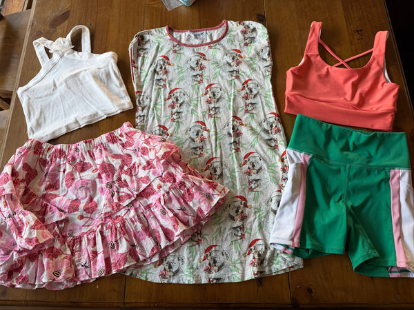 10pc sizes 10 and 12 girls clothes play bundle - Santa Cruz, Country Road, Rock Wear, Paper Wings, Zara, Just Jeans