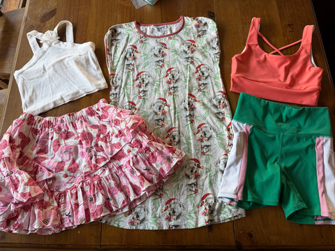 10pc sizes 10 and 12 girls clothes play bundle - Santa Cruz, Country Road, Rock Wear, Paper Wings, Zara, Just Jeans