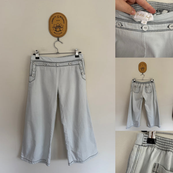 Petite Amalie light denim crop jeans Sz 12 only worn twice but a couple of very light dots