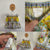 Camilla lemon floral linen/viscose skirt Sz 4 EEUC