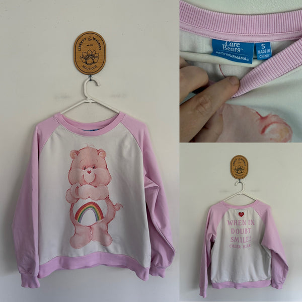 Rock Your Mama Care Bears jumper Sz S (or kids 16) GUC - wash fade