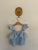 TILII blue/white ruffle top Sz 10 as new