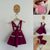 La Sienna eggplant suspender skirt and headband set Sz 1 NWT