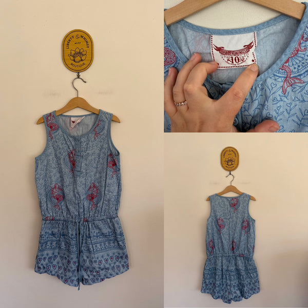 Paper Wings mermaids playsuit Sz 10 NWOT
